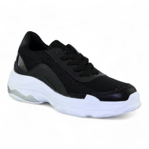 Tenis Unisex De Malla Transpira, Comodo, Economico(Sin Caja) Estilo 0045Fo5 Marca Forever 21 Acabado Textil Color Negro Blanco
