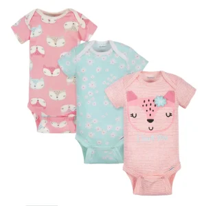 Pack de 3 bodies de manga corta con diseño de Fox, Talla 3M