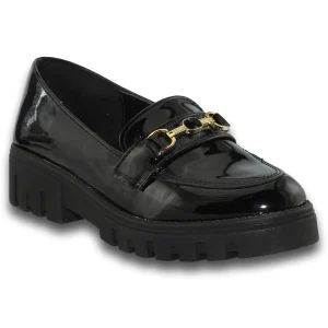 Mocasines De Moda Para Mujer Estilo 1004La5 Marca Lady Pasos Acabado Charol Color Negro