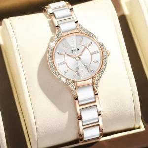 Reloj elegante de mármol blanco