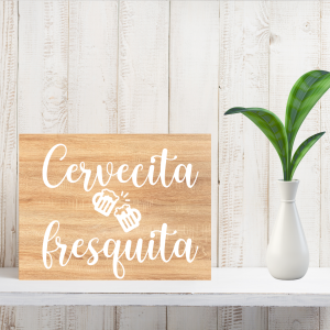 Cartel de Rincón-Madera-Cervecita