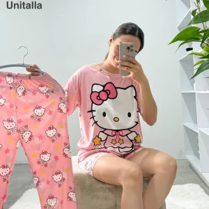 3562 Pijama 3 Piezas Rosa