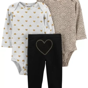 Conjunto de pantalón de 3 piezas - Animal Print, Talla 24M.