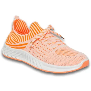 Tenis Con Acabado Malla Para Hombre Estilo 9165Za5 Marca Zaem Acabado Malla Color Melon Naranja