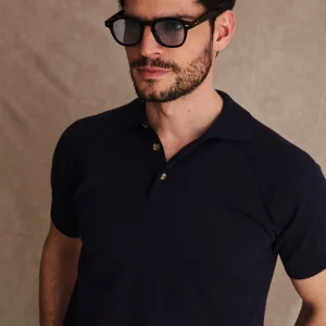 POLO ALGODON BOTONES MARINO