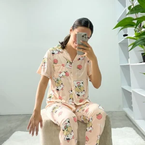 Z1001 Pijama 2 Piezas Durazno