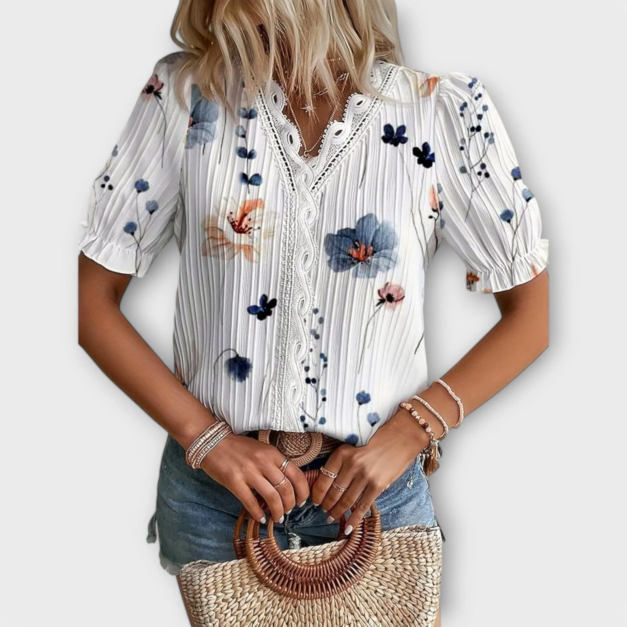 Emily – Blusa de Moda con Escote en V que realza tu estilo - Imagen 9