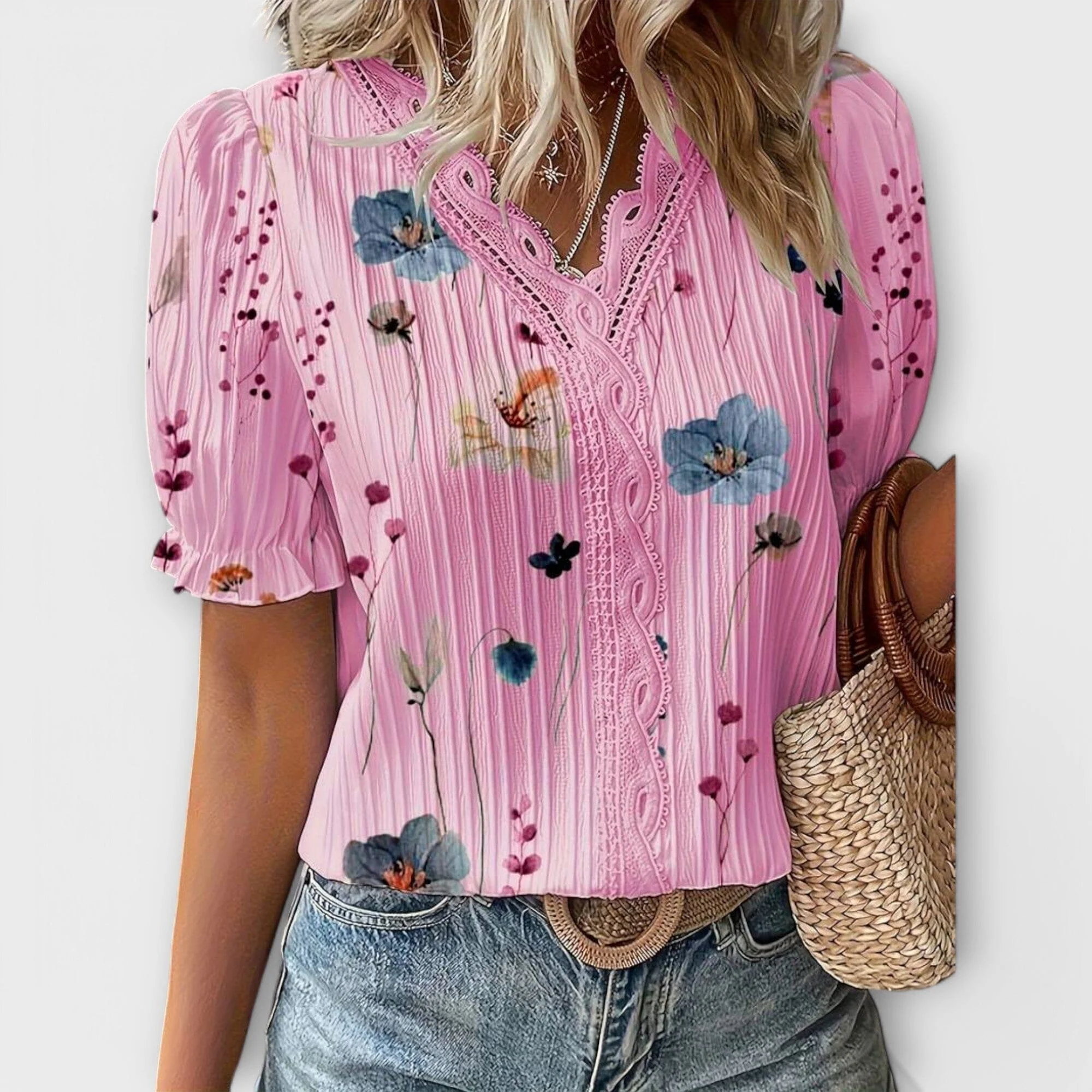 Emily – Blusa de Moda con Escote en V que realza tu estilo - Imagen 4