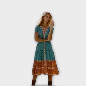 Ranya – Vestido Midi Boho que Realza tu Belleza Natural
